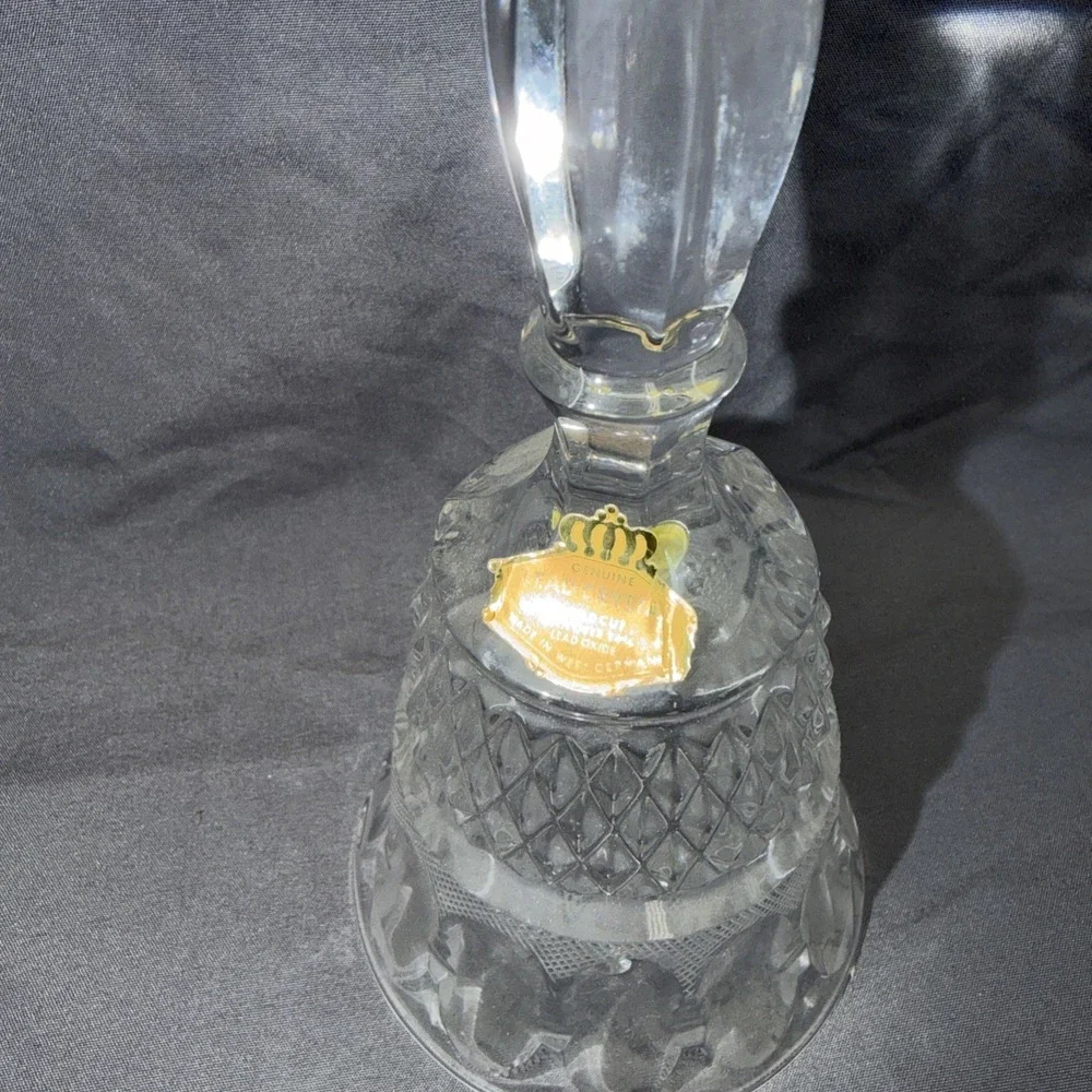 Vintage Crystal Bell Shaped Decoration No Clapper About 6